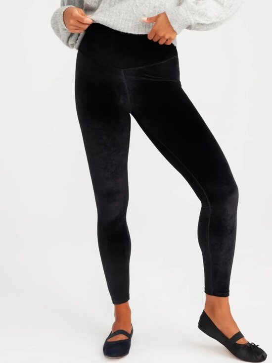 Yummie Pants - NWT YUMMIE FAUX SUEDE SHAPING LEGGING YT2-565 XL in BLACK